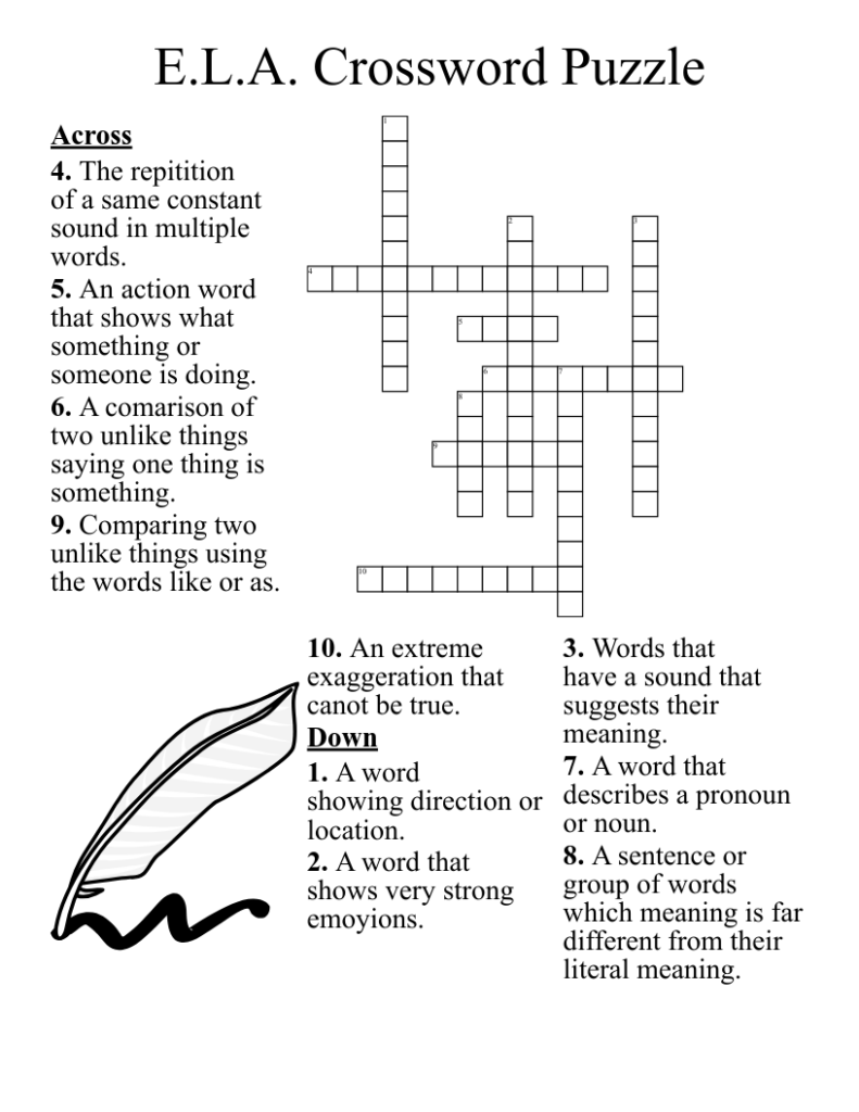 20 Printable Crossword Puzzles Make Learning Vocabulary Fun Printable 