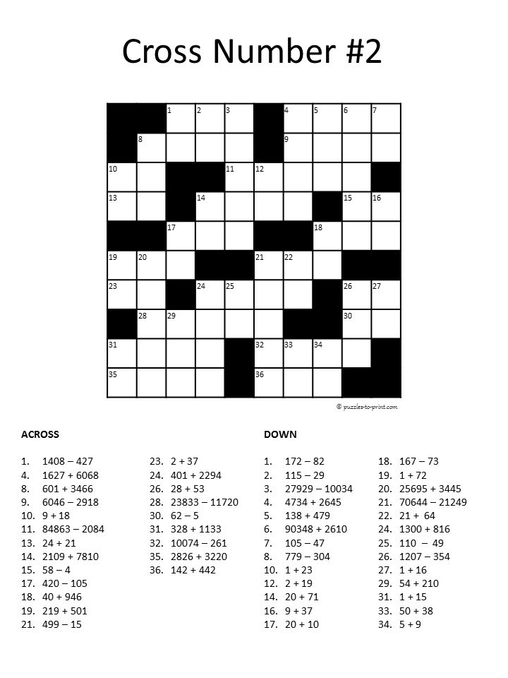 32 Calculus Calculations Crossword GorgieMylar