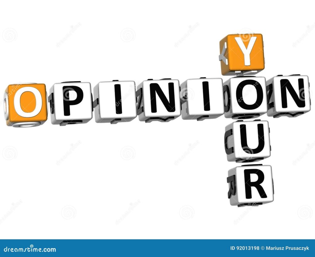 3D Your Opinion Crossword Text Stock Photo Image Of Cubes Survey 