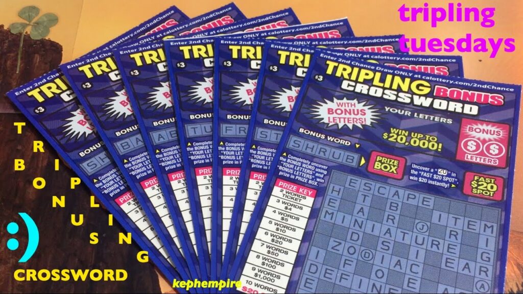 3X TRIPLING BONUS CROSSWORD 3 California Lottery Scratcher YouTube