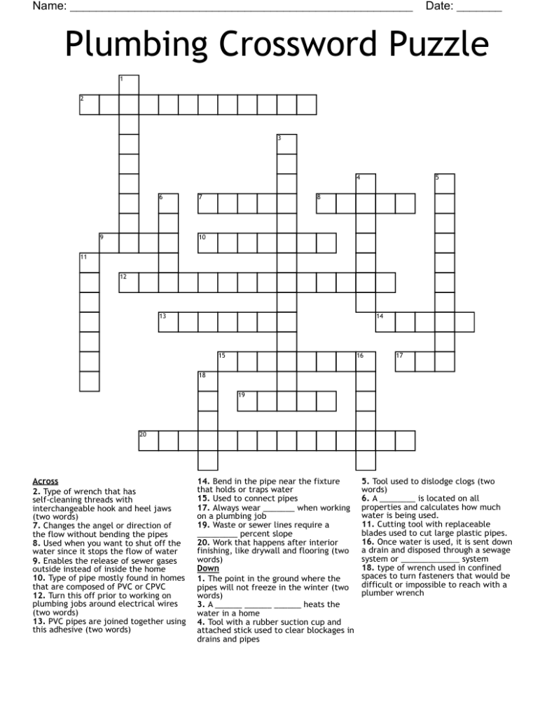 50 Best Ideas For Coloring Fill A Pipe Crossword