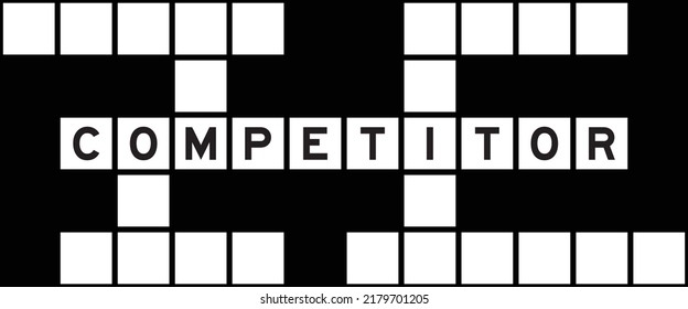 Alphabet Letter Word Competitor On Crossword Stock Vector Royalty Free 