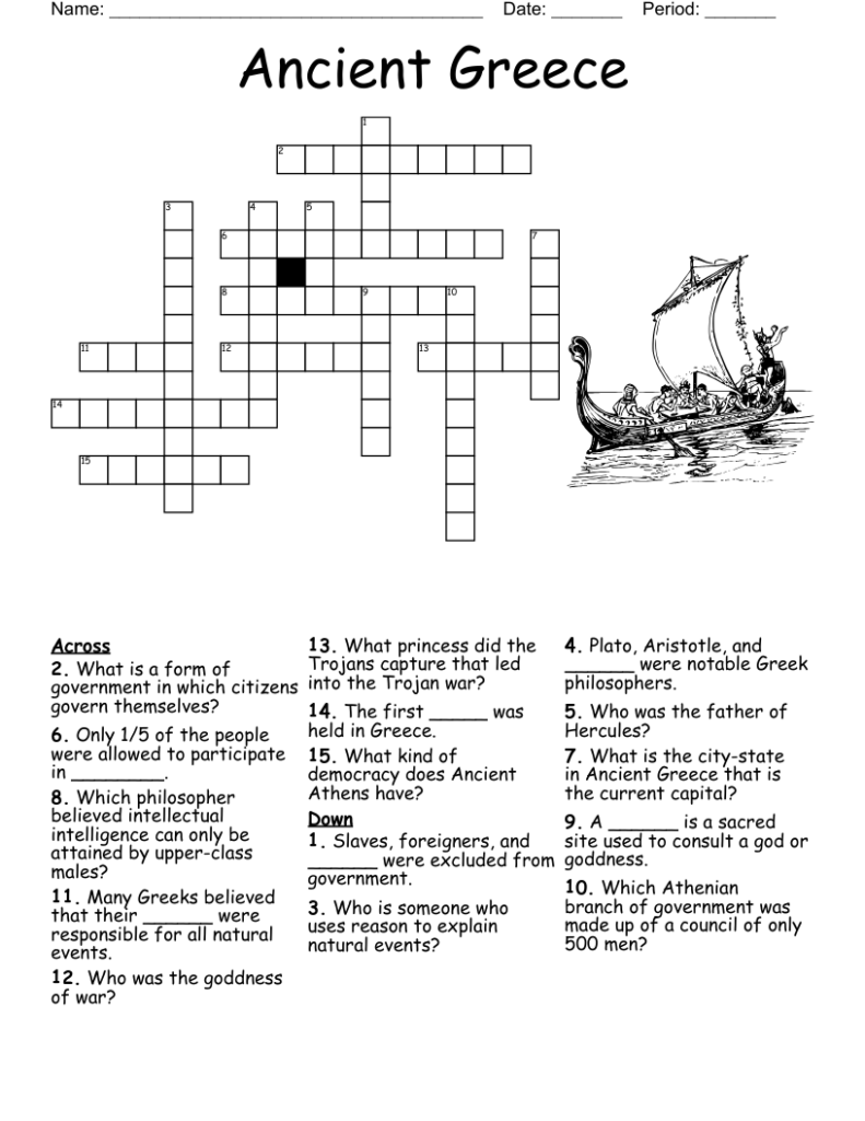 Ancient Greek Crossword Puzzles