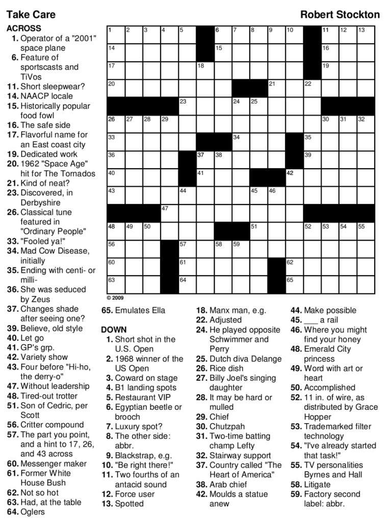 Answers To Crossword Puzzle Crossword Puzzle Puzzles Printab