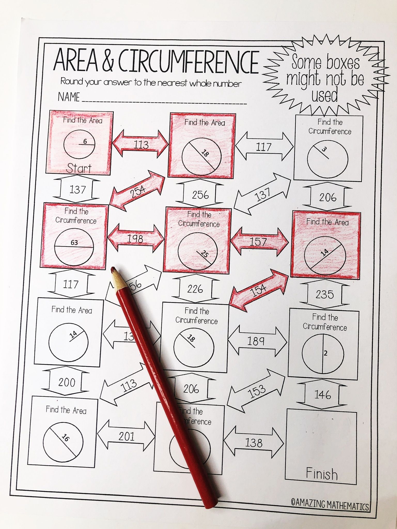 Area And Circumference Of A Circle Answer Key