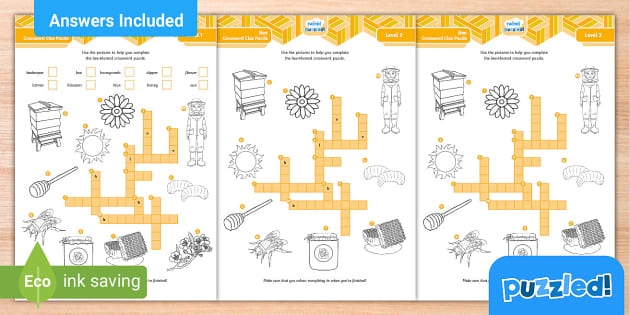 Bee Crossword Clue Puzzle World Bee Day Twinkl Resources