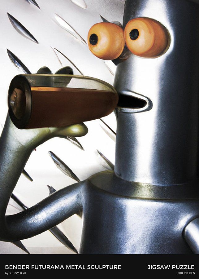 Bender Futurama Metal Sculpture Jigsaw Puzzle By Yessy X AI Metal 