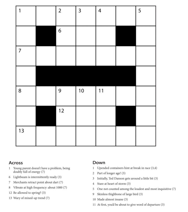 Big Word Crossword Puzzle