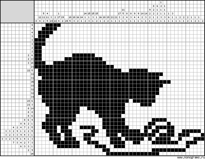 Black White Japanese Crossword Playing With Ball Of Yarn 