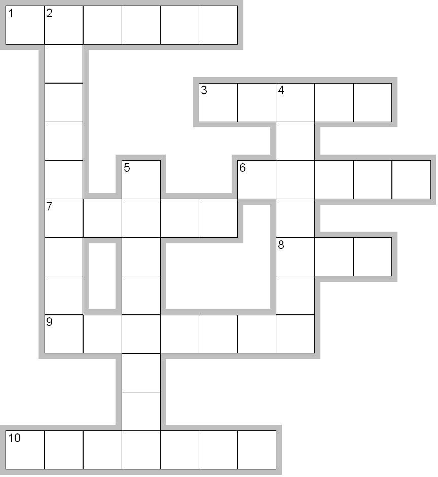 Blank Crossword Puzzle Template