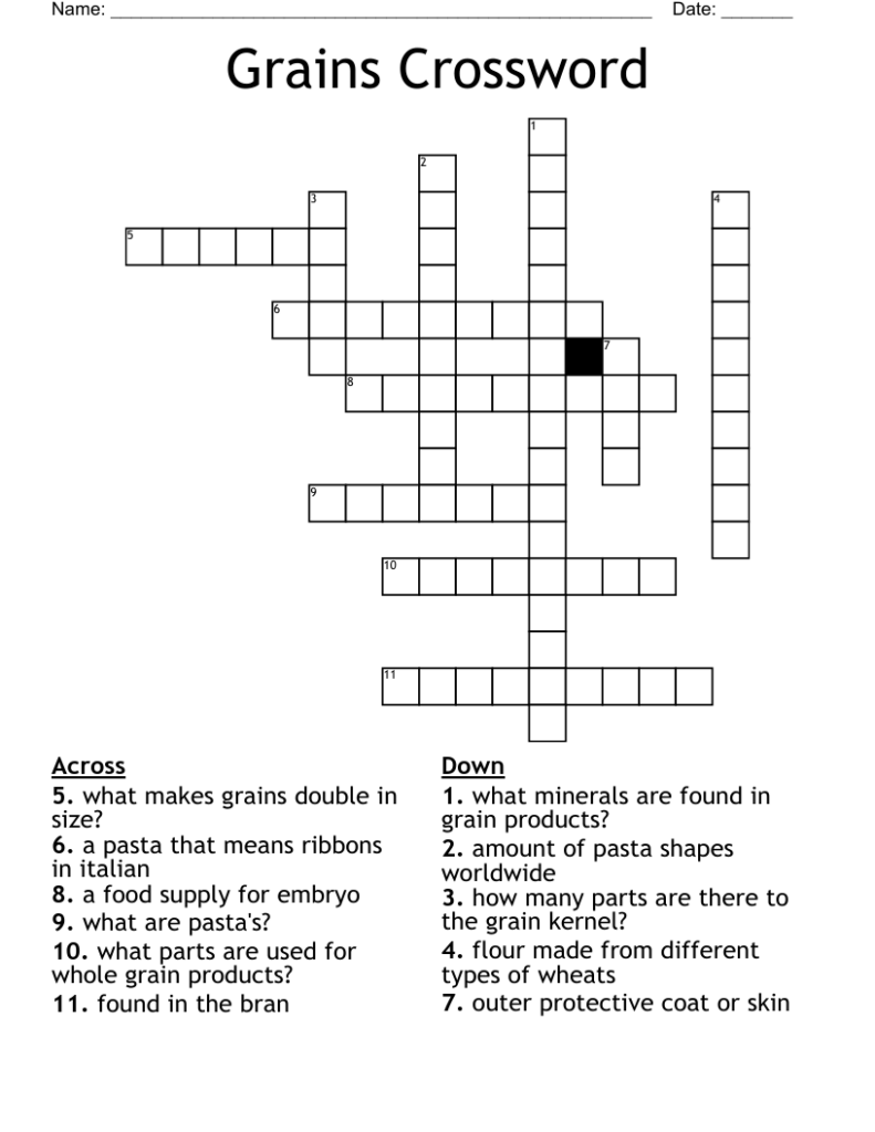 Bundle Of Grain Crossword