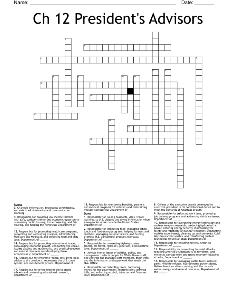 Cabinet Department Crossword Puzzle Clues Www resnooze