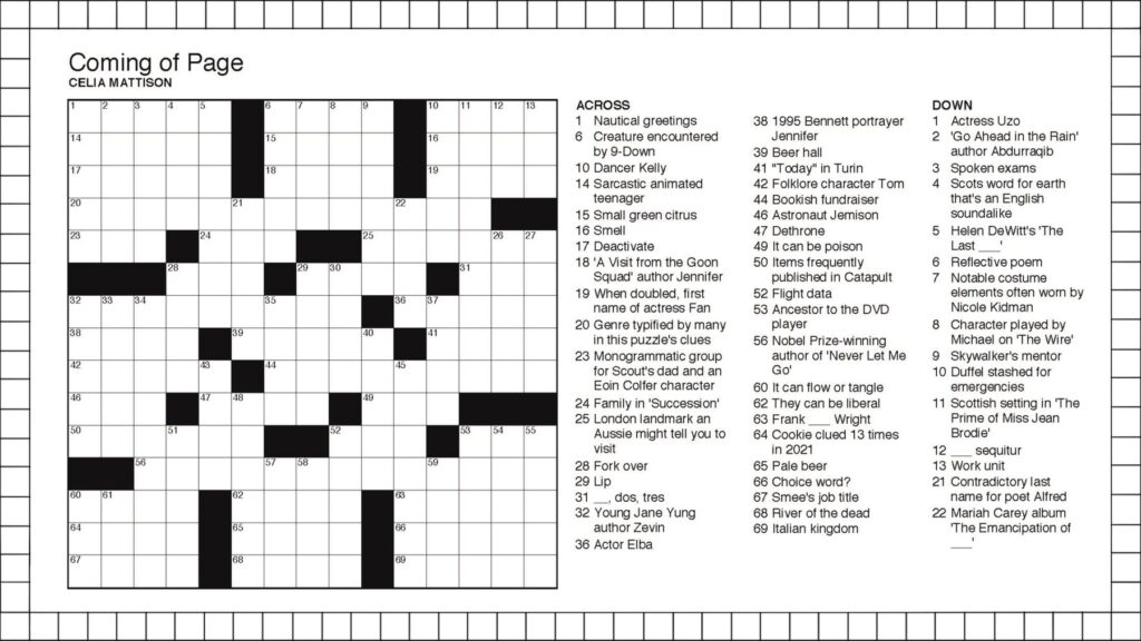 Catapult Why I Started Writing Crossword Puzzles Celia Mattison