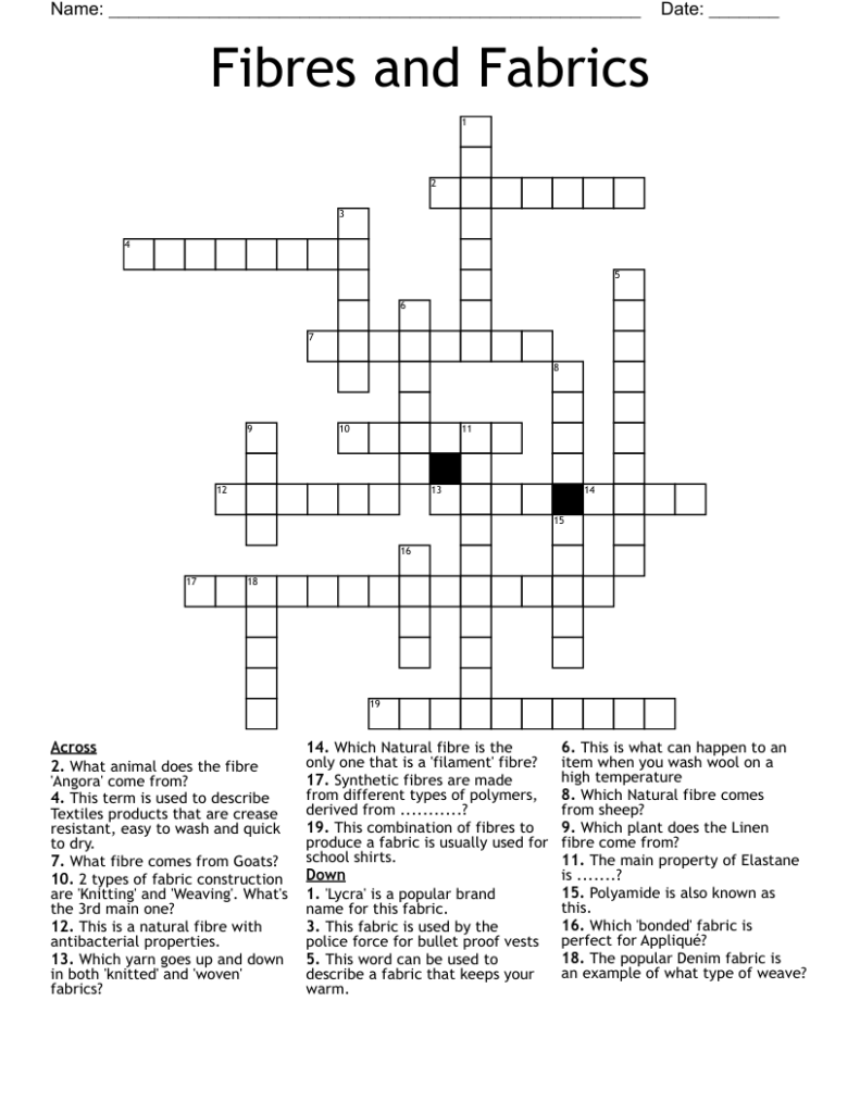 Chapter 4 Fiber Crossword Review Prntbl concejomunicipaldechinu gov co