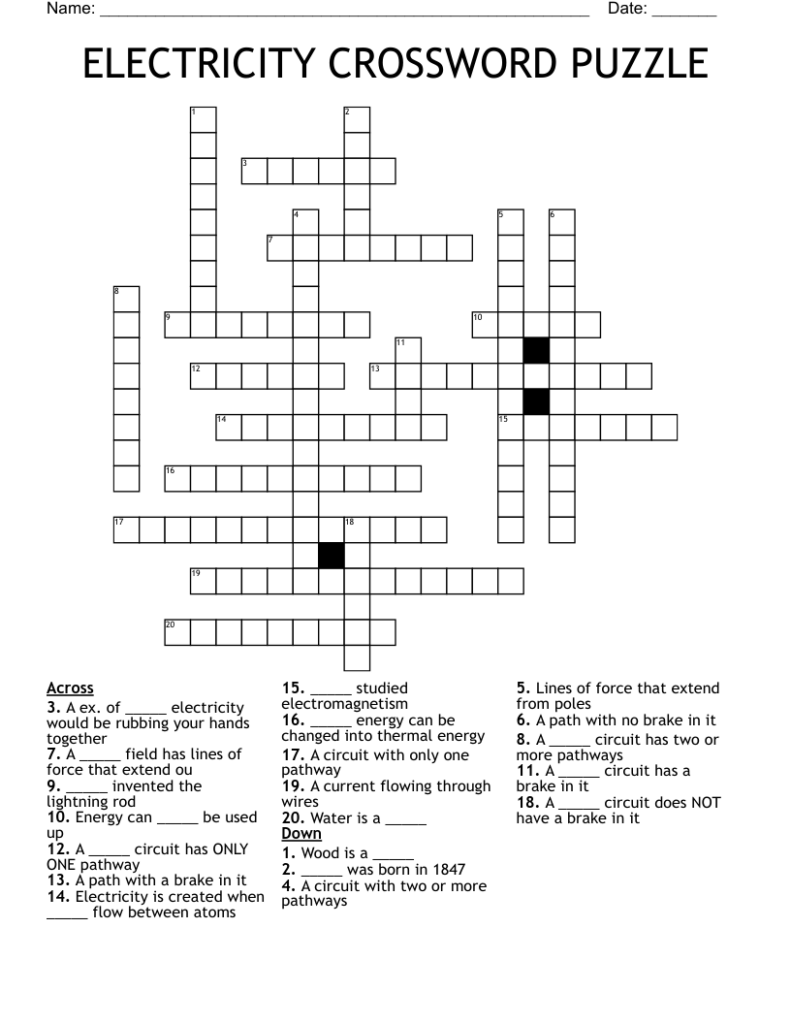 Charged Particles Crossword Plorarf