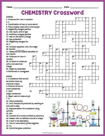 Chemistry Crossword