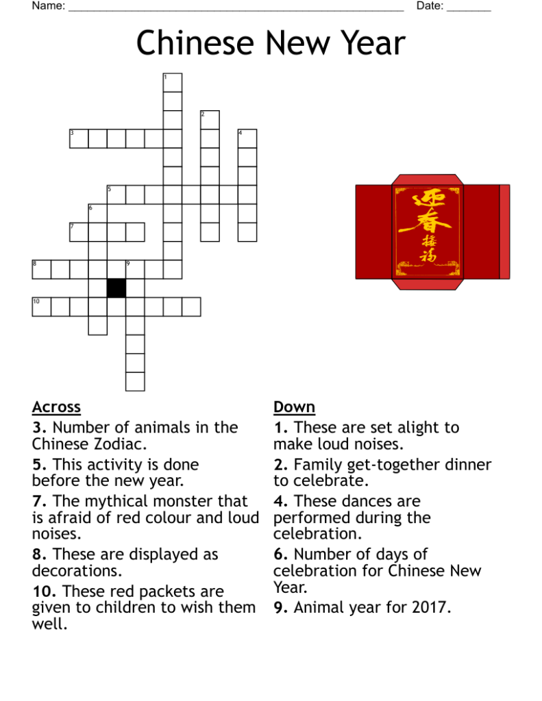 Chinese Way Of Life Crossword Puzzle Prntbl concejomunicipaldechinu 