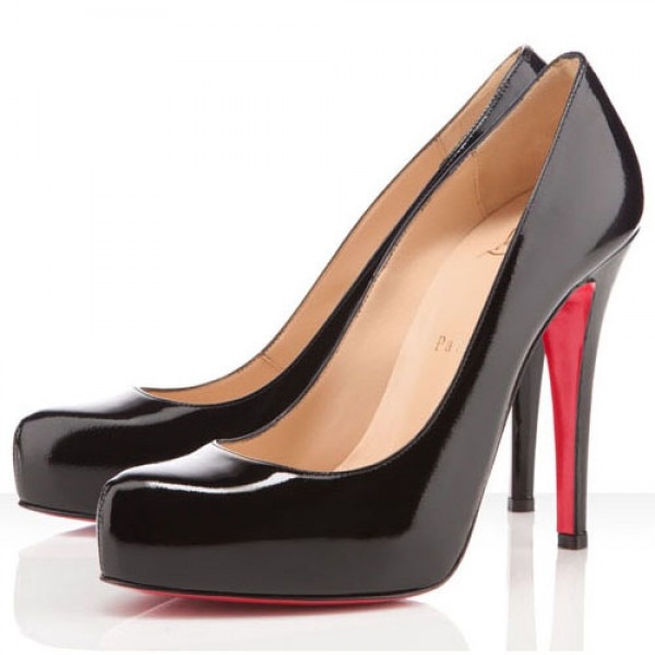 Christian Louboutin Rolando 120mm Patent Pumps Black Louboutin Sale