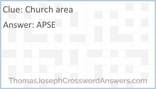 Church Area Crossword Clue ThomasJosephCrosswordAnswers