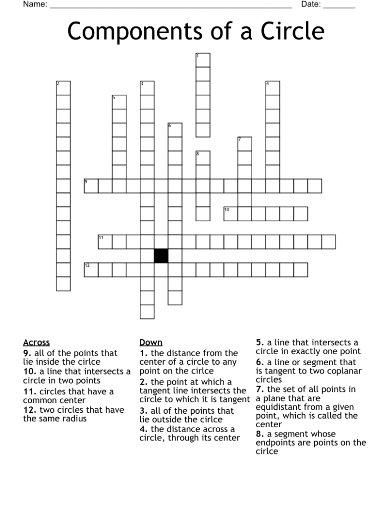 Circle Graph Crossword At Genevaktateo Blog