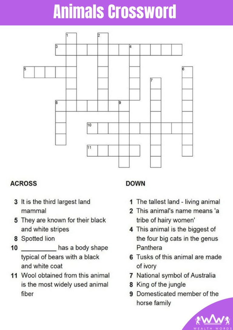 Clue Generator For Crosswords