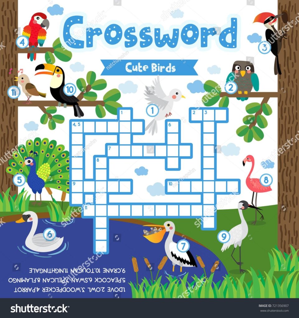 Colorful Bird Crossword Puzzle