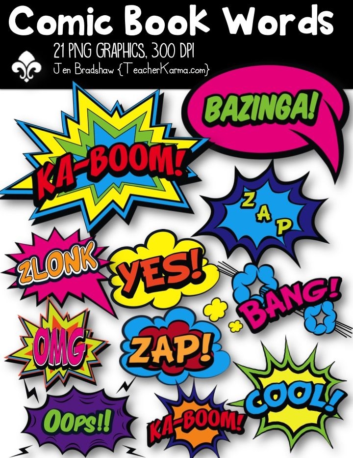 Comic Book Onomatopoeia Crossword