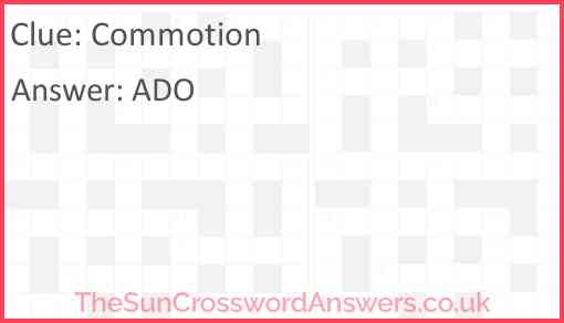 Commotion Crossword Clue TheSunCrosswordAnswers co uk