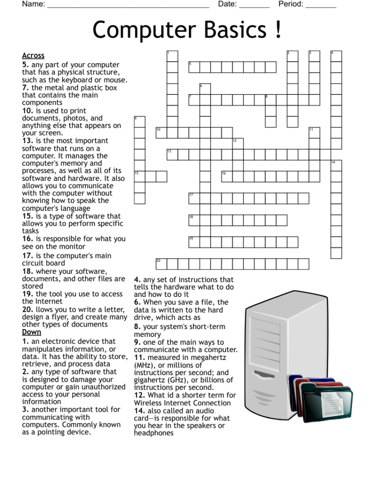 Computer Crossword Puzzle WordMint