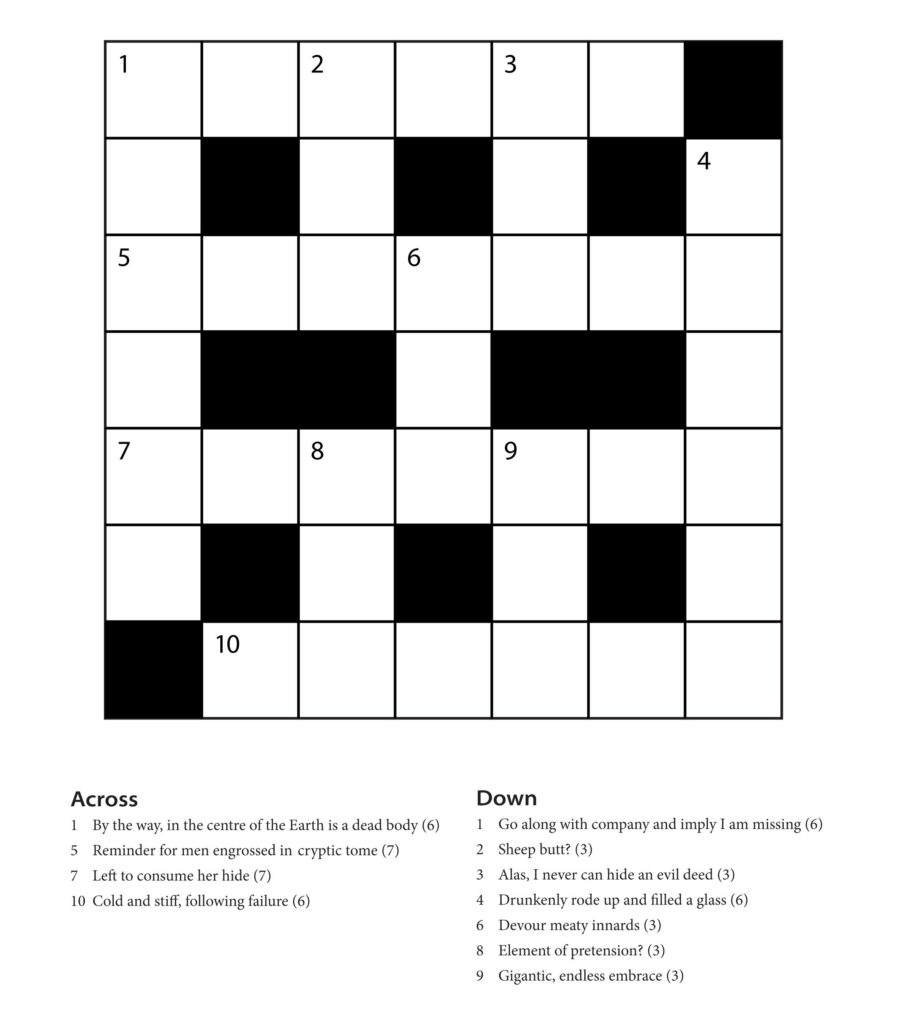 Crossword Answers And Solutions