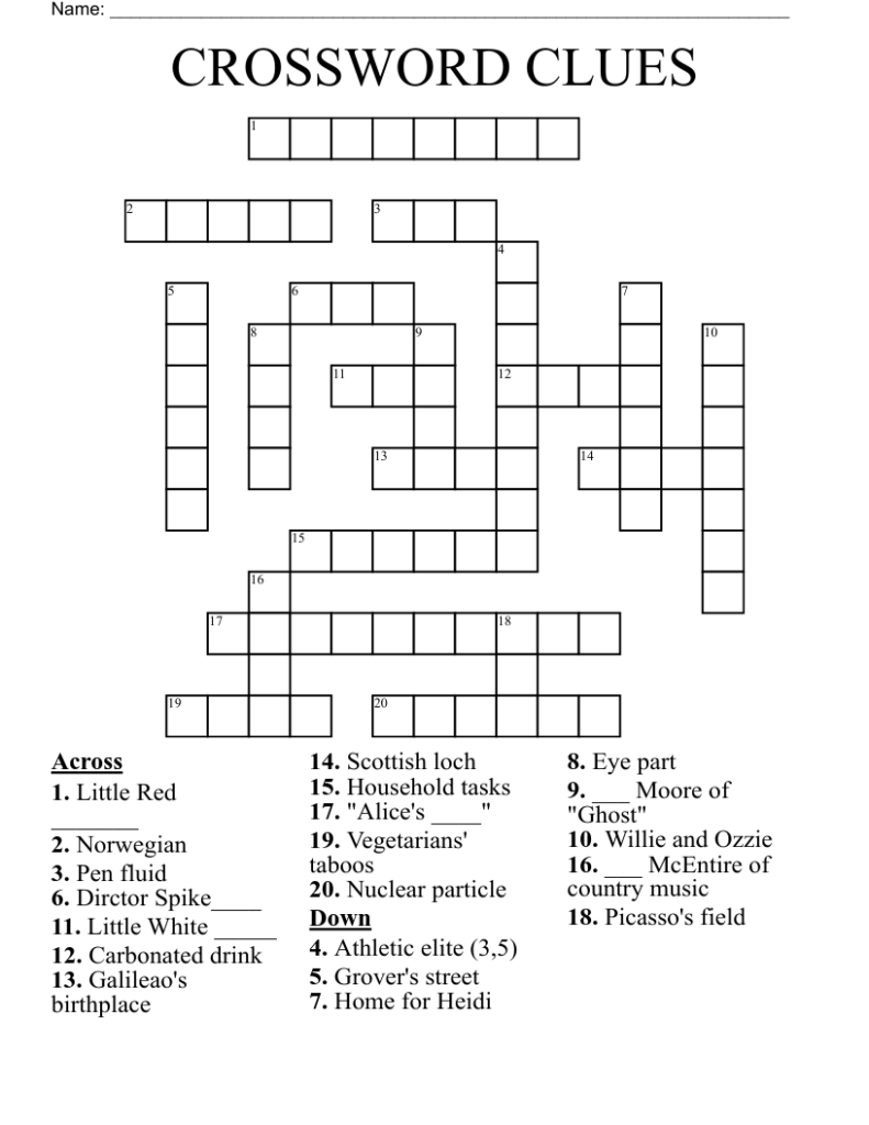 Crossword Clues And Solutions