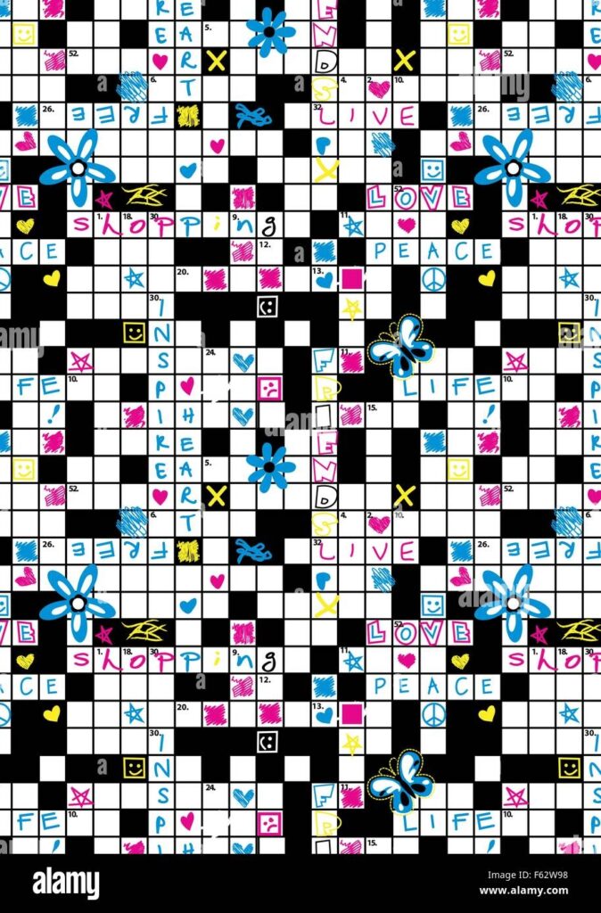 Crossword Puzzle Banque D images Vectorielles Alamy