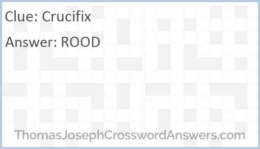 Crucifix Crossword Clue ThomasJosephCrosswordAnswers