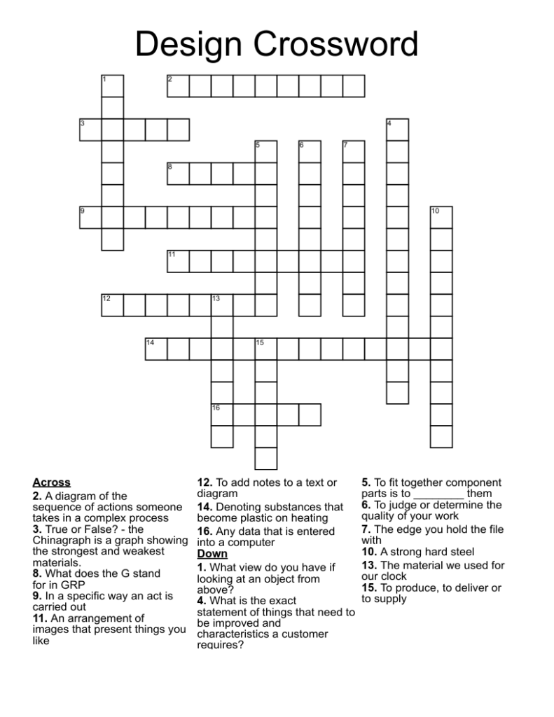 Design Crossword WordMint