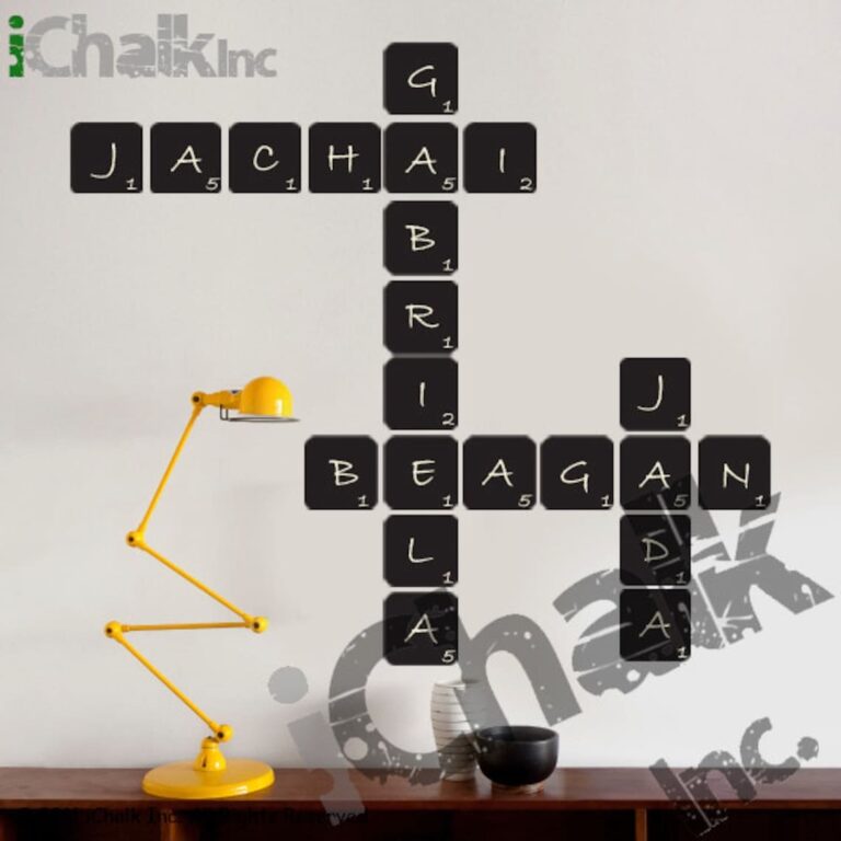 DIY Crossword Puzzle Chalkboard Wall Decal For Home Or Office Etsy