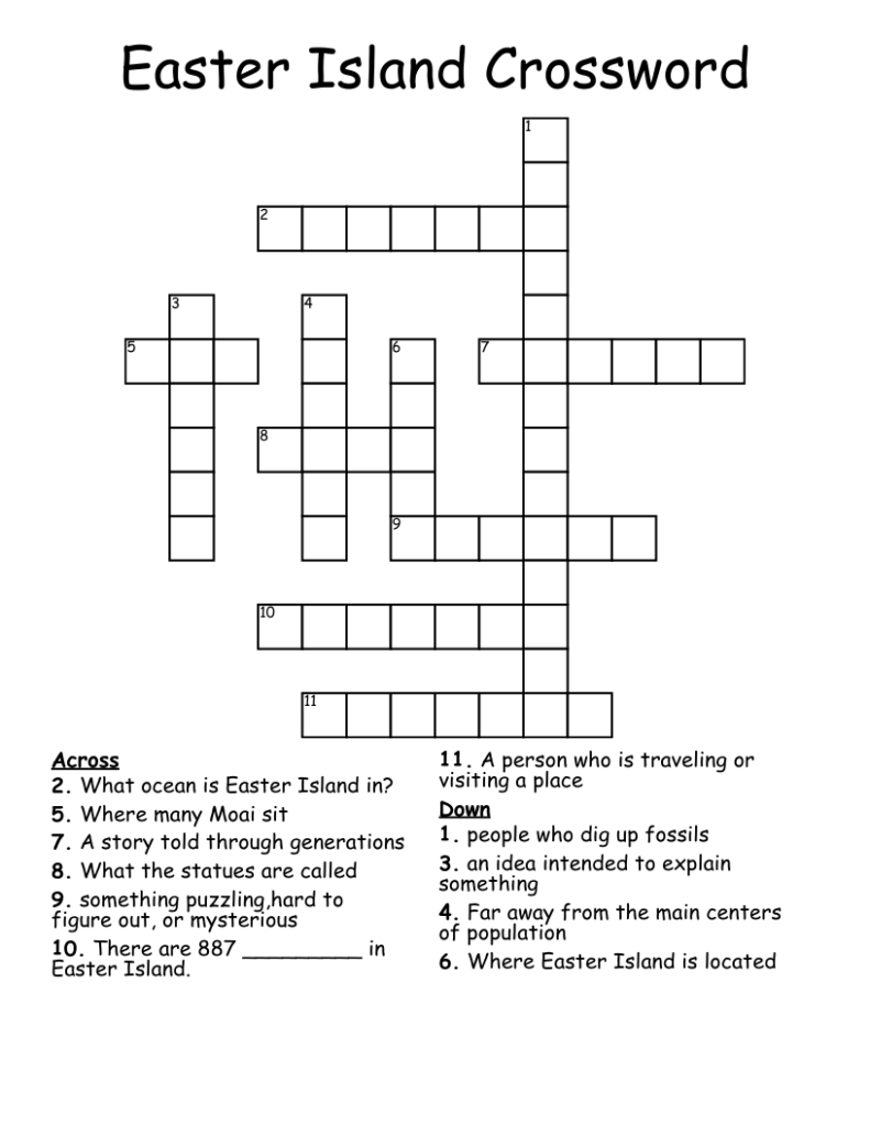 Easter Island Crossword WordMint