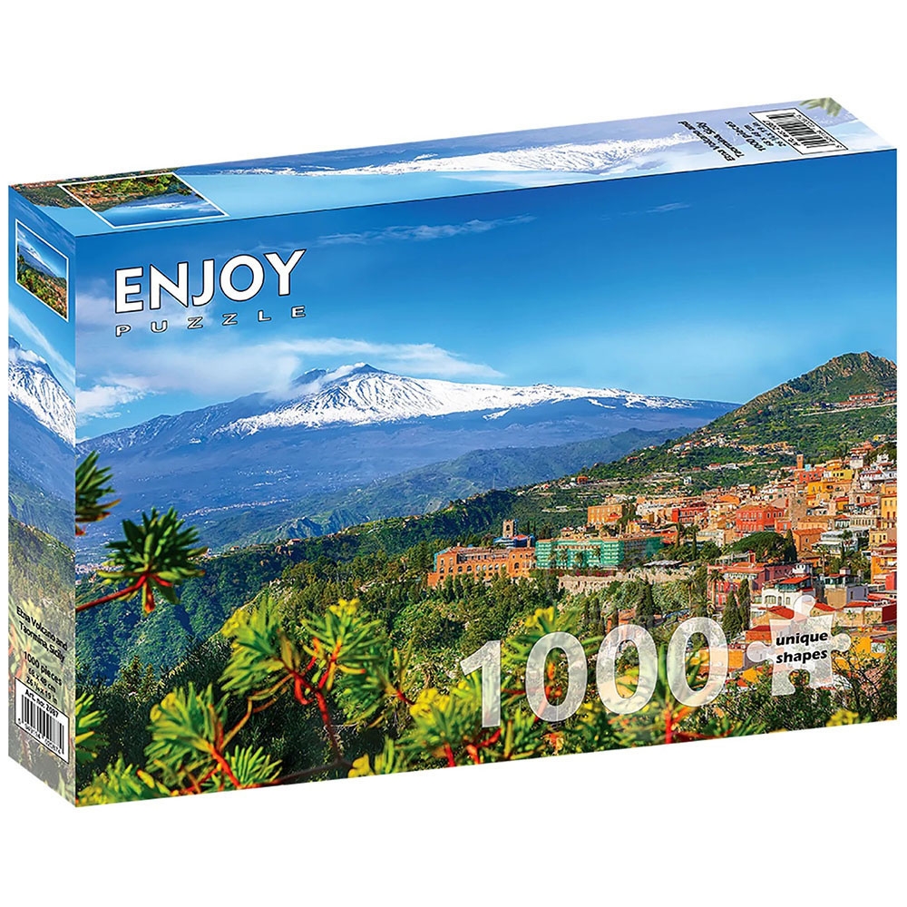 Enjoy Etna Volcano And Taormina Sicily Puzzle 1000pcs Puzzles Canada