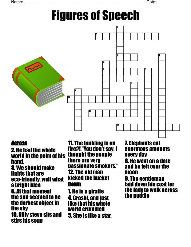 Figures Of Speech Crossword WordMint