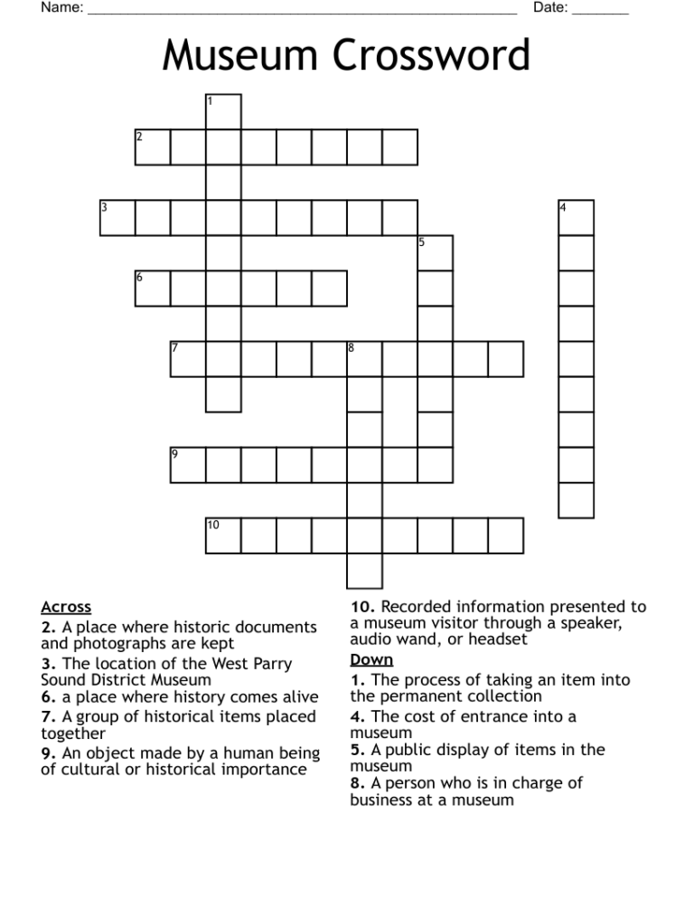 Focus Of A Stockholm Museum Crossword