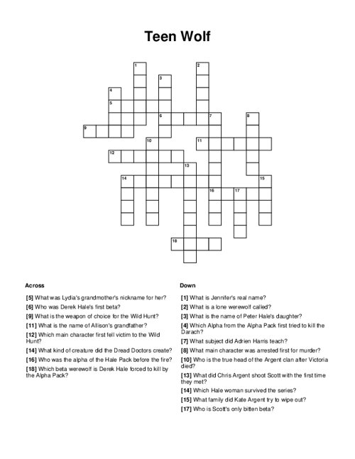 Free Printable Crossword Puzzles For Teens Download Free Printable 