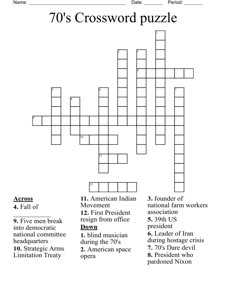 Gerald R Ford Crossword Puzzle Word Search WordMint