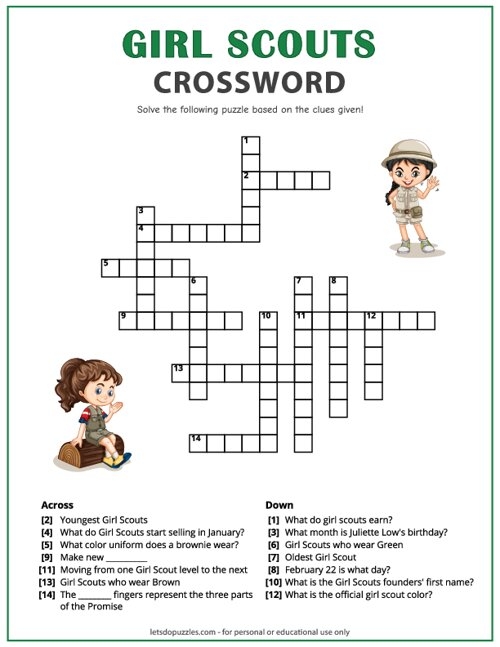 Girl Scout Crossword