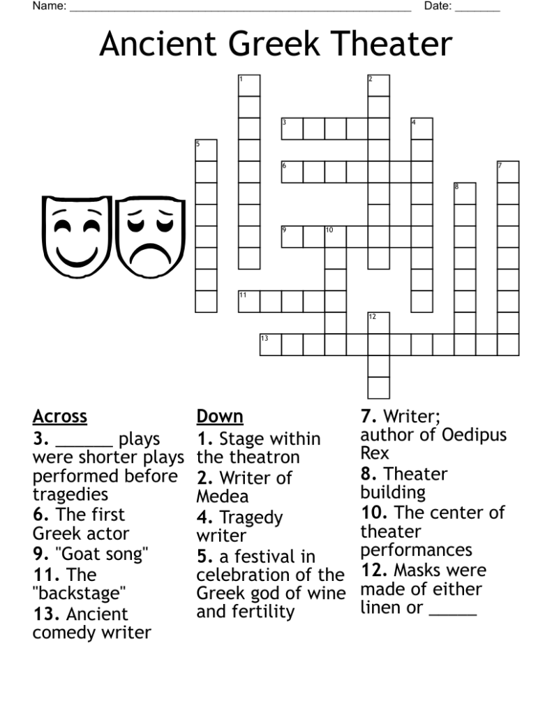 Greek Theater Crossword WordMint