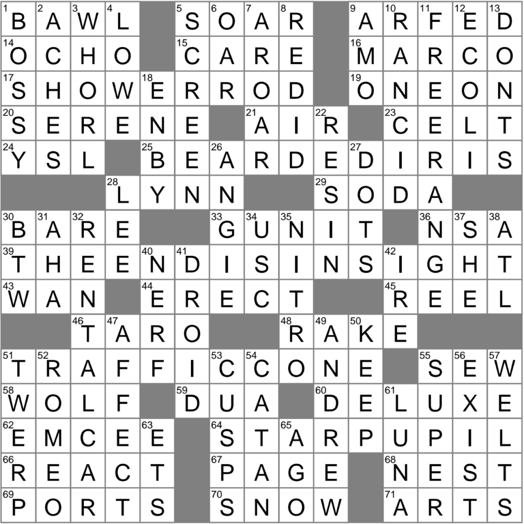 Have An Ugly Cry Crossword Clue Archives LAXCrossword