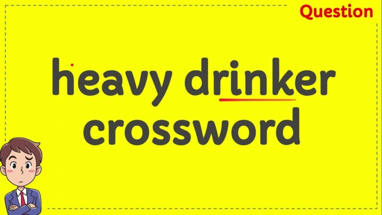 Heavy Drinker Crossword YouTube