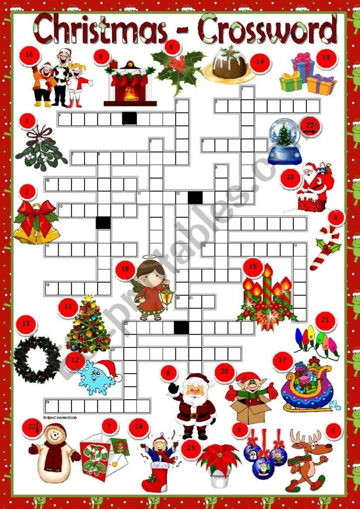 Holiday Crossword Puzzles Printable