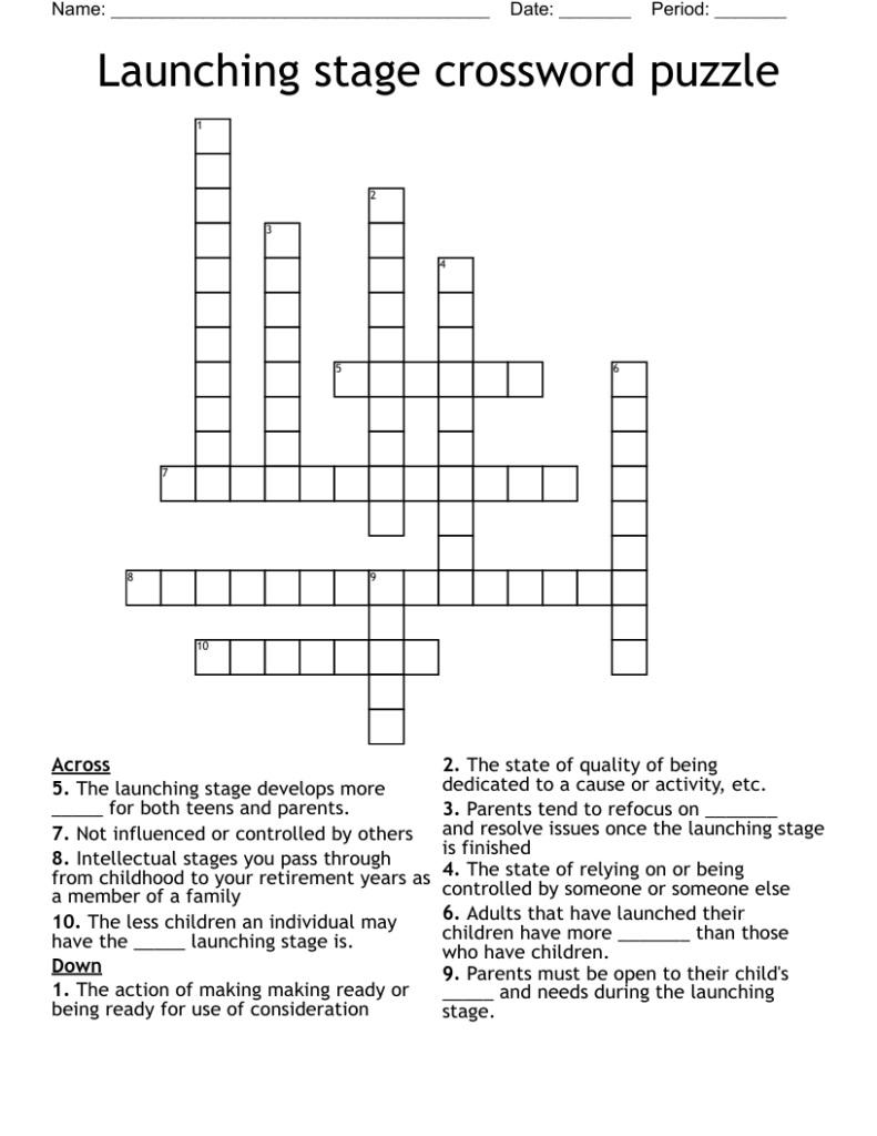 Insect Stage Crossword Puzzle