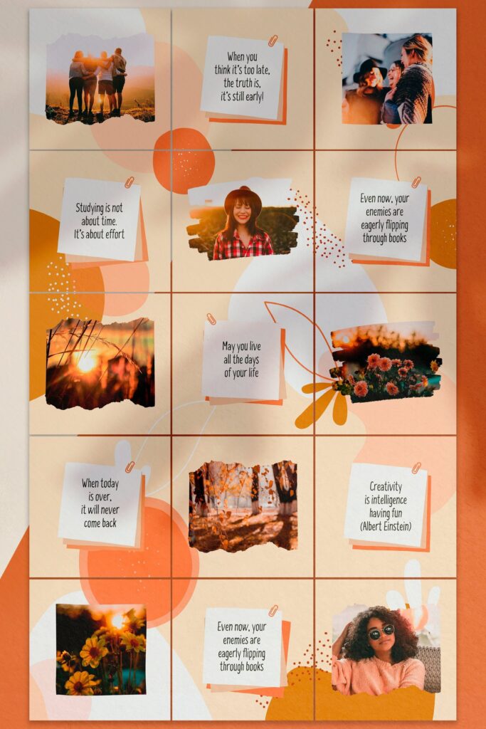 Instagram Puzzle Template For Canva Autumn Aesthetic Cozy 999542 