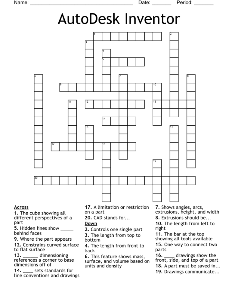 Inventor Whitney Crossword Puzzle