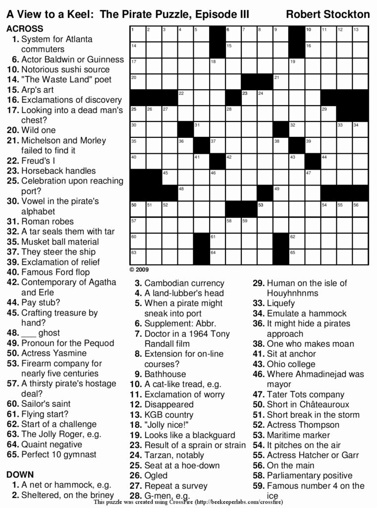 La Times Crossword Printable Pdf